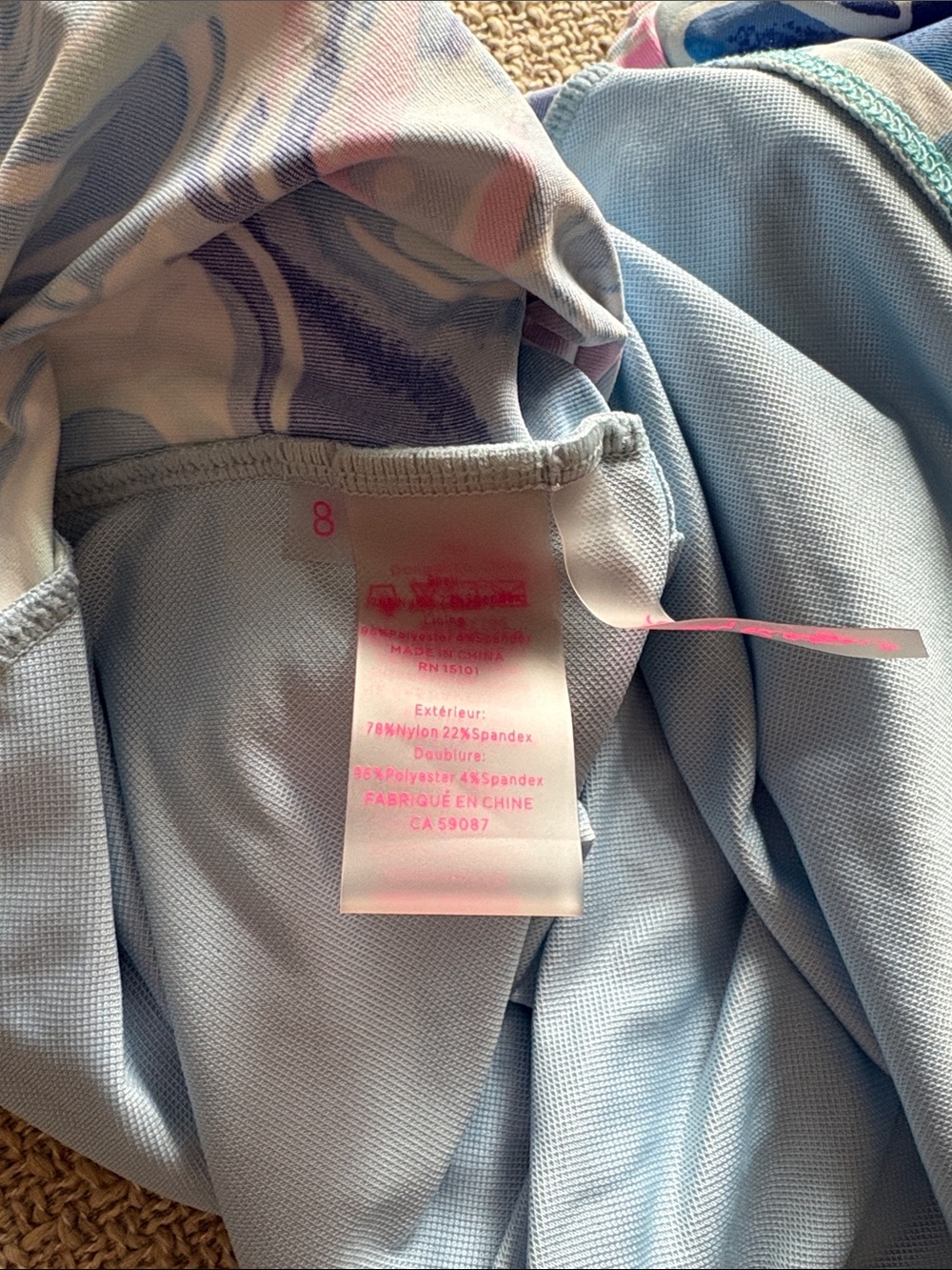 Lilly Pulitzer Swim Top Size 8 - Picture 2 of 3